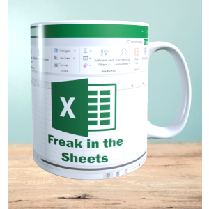 Becher mit Aufdruck "Freak in the Sheets", Lustige Teetasse, Tasse für Kaffee, Humorvolle Geschenkidee