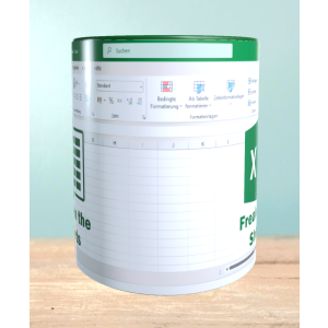 Tasse mit Aufdruck Freak in the Sheets - Excel, Sublimationsaufdruck, Größe 11oz (330 ml), lustiger Spruch, versch. Farben auswählbar