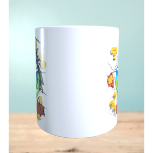 Tasse mit 3D-Effekt Super Mario Motiv 1 Sublimationsaufdruck, Tassengröße 11oz (330 ml), schönes Motiv, versch. Farben auswählbar