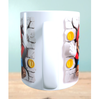 Tasse mit 3D-Effekt Super Mario Motiv 4 Sublimationsaufdruck, Tassengröße 11oz (330 ml), schönes Motiv, versch. Farben auswählbar