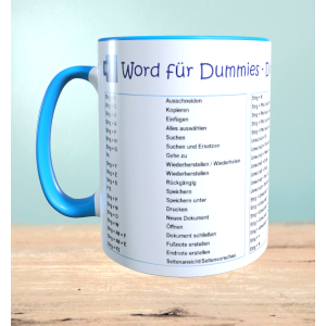 Tasse mit Word Shortcut Befehlen, Büro Geschenk, IT...