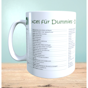 Excel Shortcuts Tasse, Kaffeetasse mit Kurzbefehlen,...