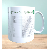 Excel Shortcuts Tasse, Kaffeetasse mit Kurzbefehlen, Bürotasse, Geschenk für Excel Liebhaber