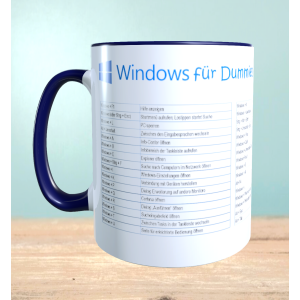 Bedruckte Tasse mit Windows Shortcuts, Kurzbefehle Tasse,...