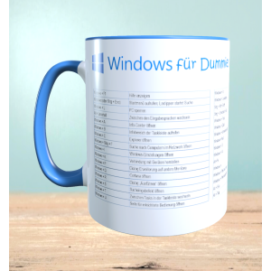 Bedruckte Tasse mit Windows Shortcuts, Kurzbefehle Tasse,...