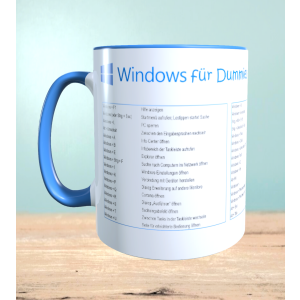 Tasse mit Windows Kurzbefehlen, Bedruckte Kaffeetasse,...