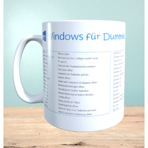 Tasse mit Windows Kurzbefehlen, Bedruckte Kaffeetasse, Lustige Bürotasse, Geschenk für Geeks, Bürogadget