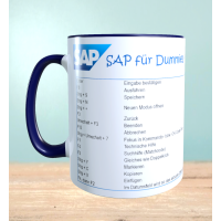 Bedruckte Tasse mit SAP Shortcuts Kurzbefehlen, Geschenk für SAP Benutzer, Tasse für Büro, Lustige Tasse, Kaffeetasse