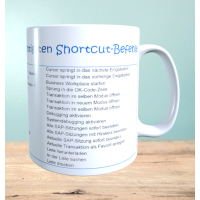 Bedruckte Tasse mit SAP Shortcuts Kurzbefehlen, Geschenk für SAP Benutzer, Tasse für Büro, Lustige Tasse, Kaffeetasse